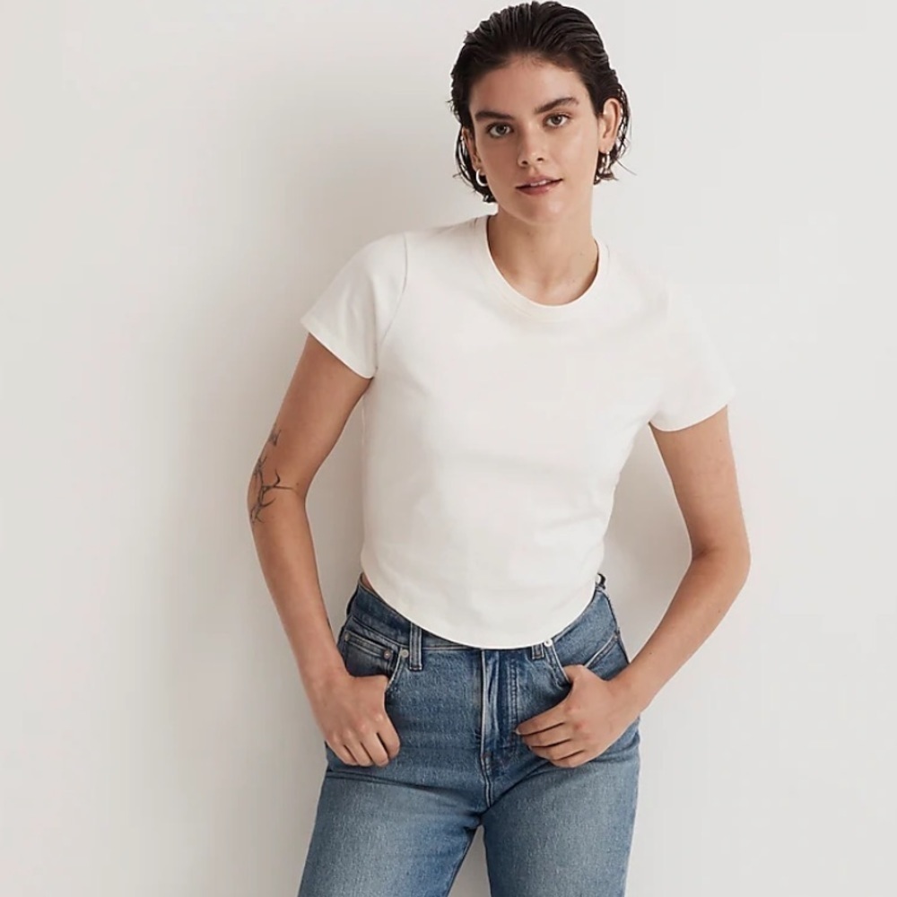 Madewell heavyweight crewneck jersey tee lighthouse